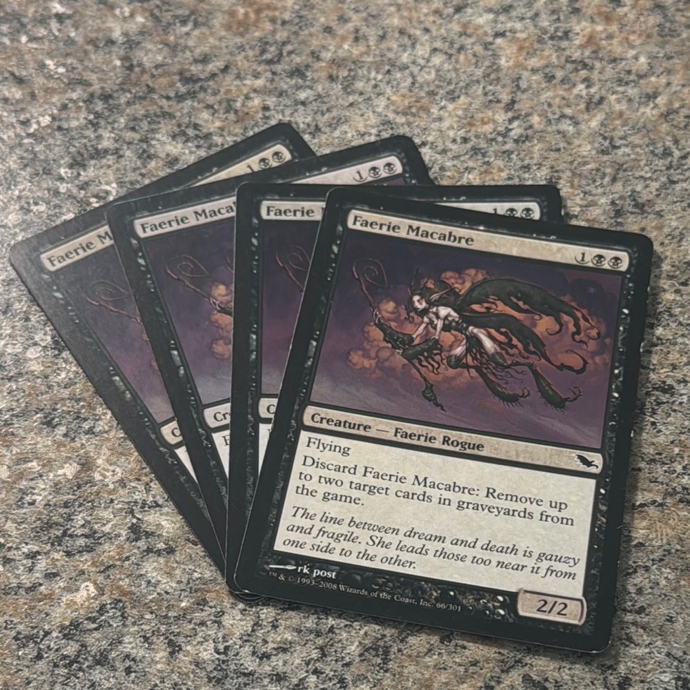 MTG Magic the Gathering Faerie Macabre x4